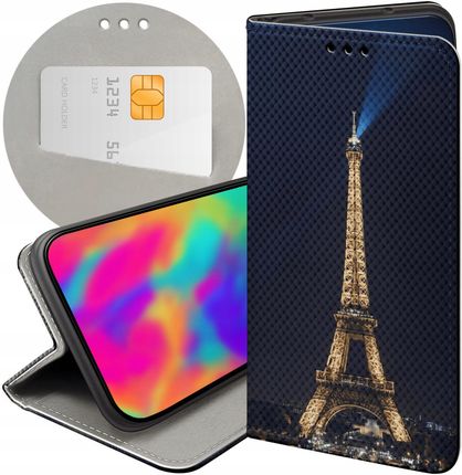 Etui Z Klapką Do Motorola Edge 20 5G Paryż Francja Eiffel Futerał