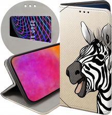 Etui Z Klapką Do Zte Blade V8 Zebra Zeberka Paski Futerał Pokrowiec