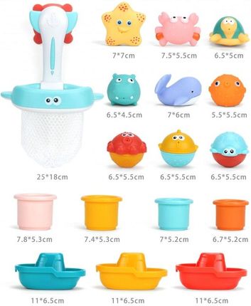 Woopie Niebieska Chmurka Baby Zestaw Do Kąpieli Piasku 17 El. - zdjęcie 4