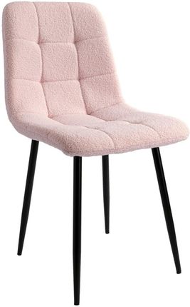 Krzesło Boucle Denver Teddy Różowe 3281420