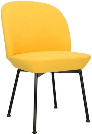 Elior Żółte Metalowe Krzesło Tapicerowane Tkaniną Zico 3X 34599