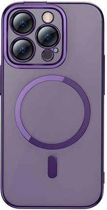 Etui Baseus Glitter Magnetic do iPhone 14 Pro (fioletowe) +szkło hartowane +zestaw czyszczący