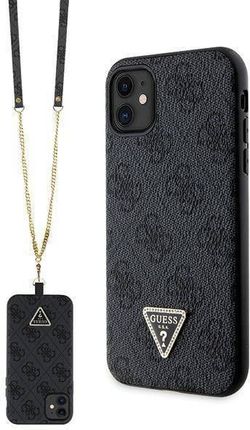Oryginalne Etui IPHONE 11 / XR Guess Hardcase Crossbody 4G Metal Logo (GUHCN61P4TDSCPK) czarne