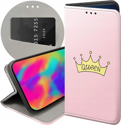 Etui Z Klapką Do Huawei P8 Lite Księżniczka Queen Princess Futerał