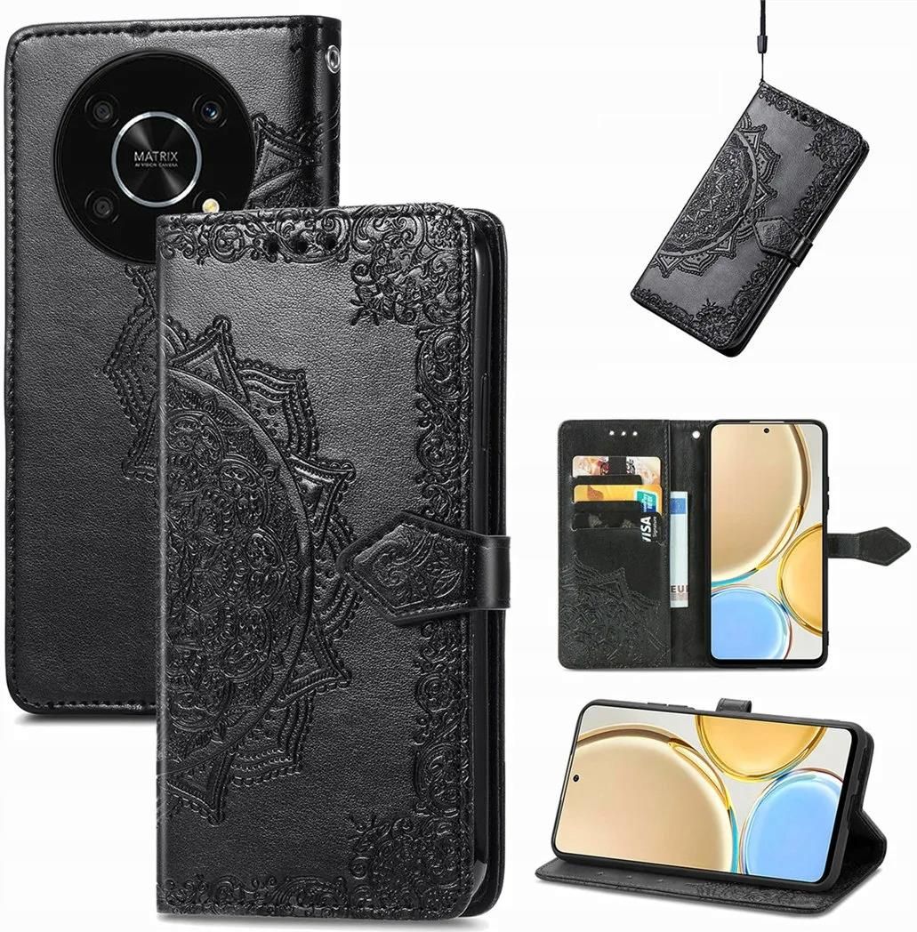 Honor Magic For 5 Lite 5G Hülle, Schmale Flip Leder Buch Geldbörse