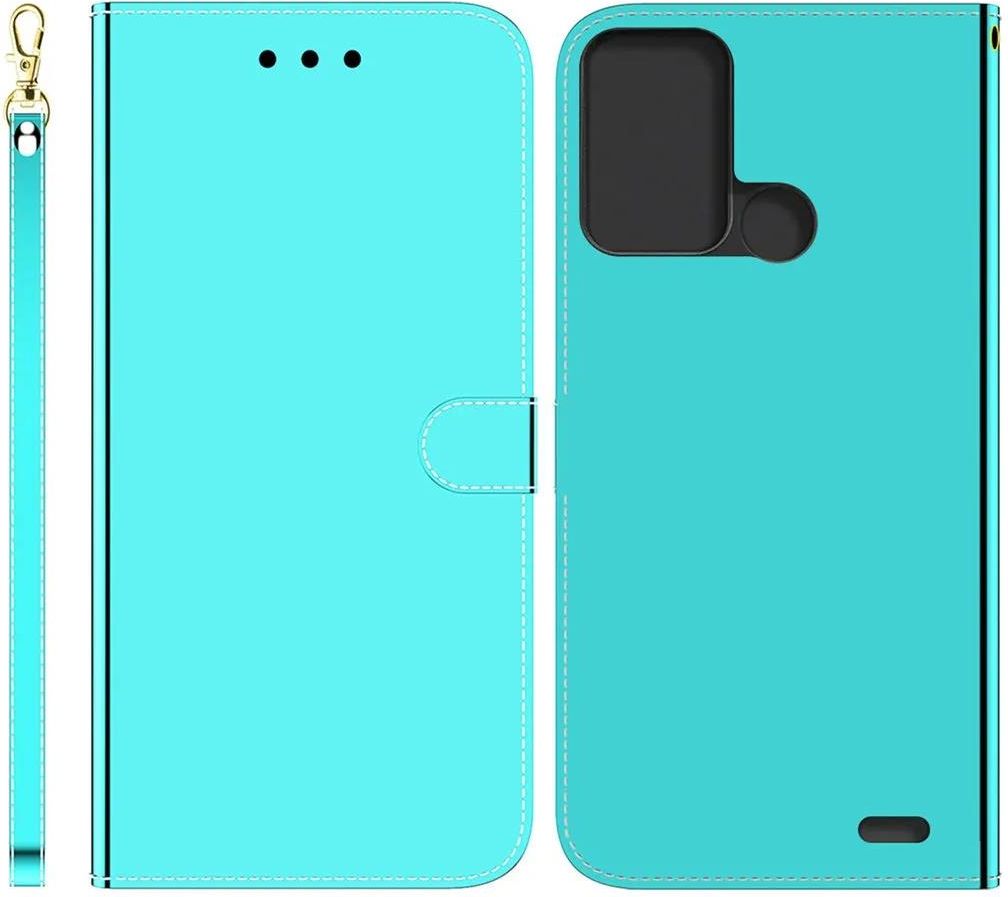 MOJIA Cover Per ZTE Blade A52 - Custodia Portafoglio In PU Con Supporto E Slot Per Carte - Nero - 3