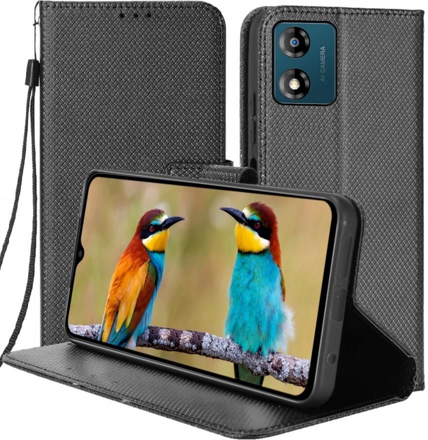 Étui Wallet Pour Motorola Moto E13 - Cuir Synthétique - Slimer - Charge Sans Fil Qi