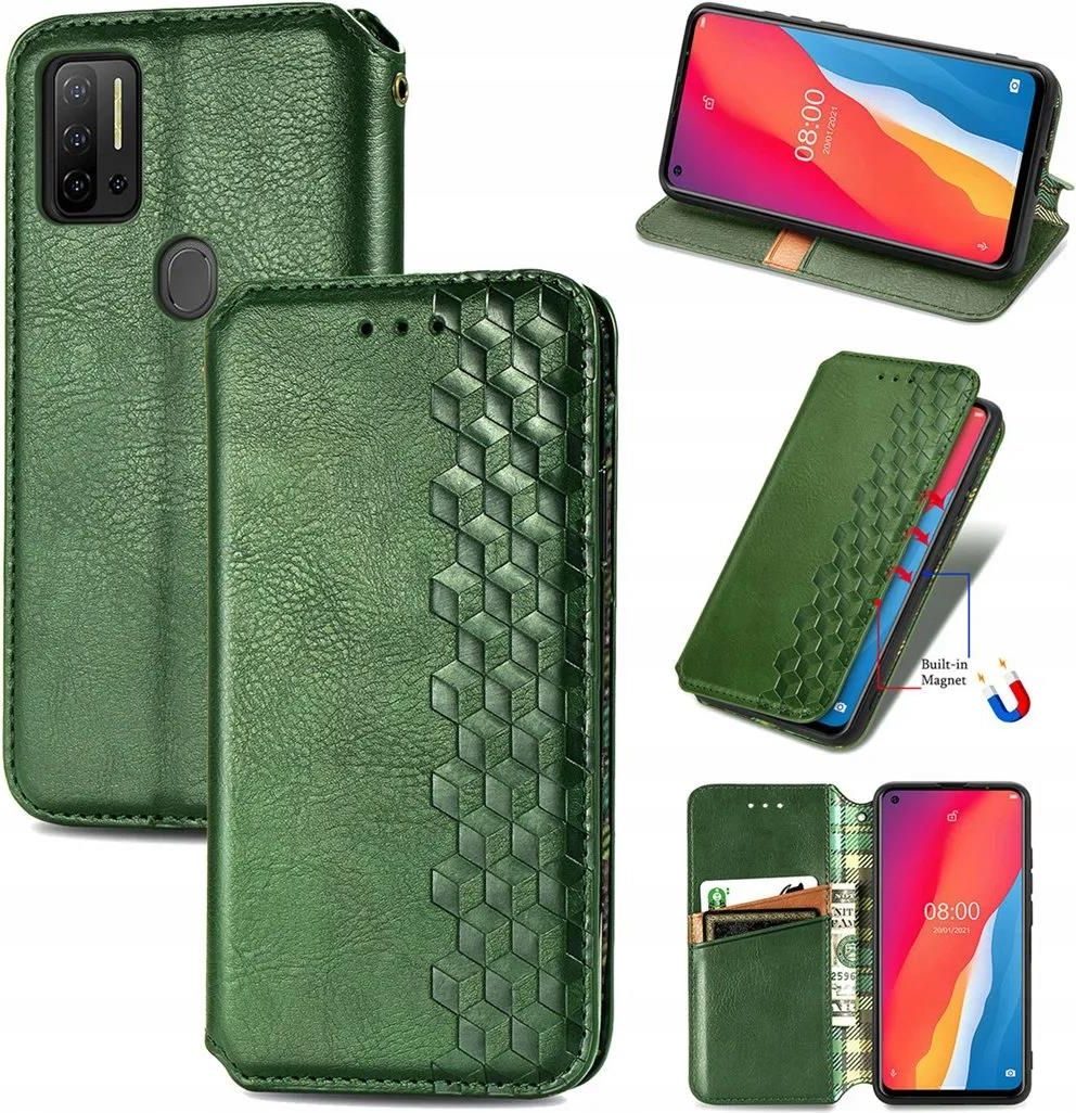 Cover Flip In Pelle PU Per Honor 9A - Custodia A Libro Con Interno In Silicone TPU - Retro Rosso