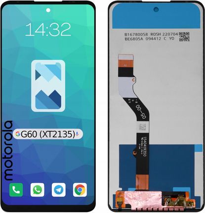 Mobilepart Wyświetlacz Lcd Ekran Szybka Dotyk Do Motorola Moto G60 Xt2135