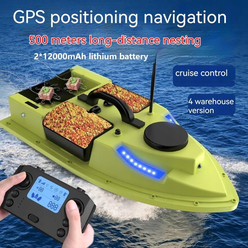 D19 GPS RC Bait Boat 500M Wireless Remote Control Fishing Bait Boat Fishing  Feeder Boat Ship