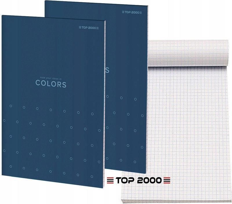 Zdjęcie Top-2000 Blok Listowy A5/50K Kratka Colors Niebieski Top A - Dębica