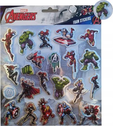 Marvel Naklejki Piankowe 22Szt Avengers