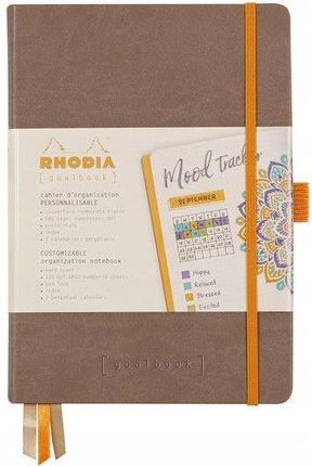 Notes Rhodia Rhodiarama Goalbook Taupe A5 Kropki Hardcover