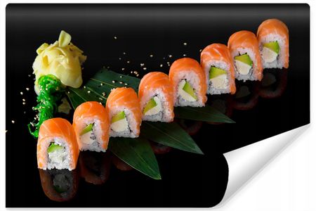 Muralo Fototapeta Kuchenna Sushi Rolls Dekor 3D 405X270