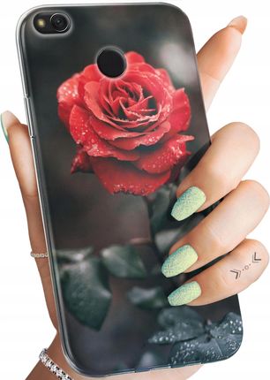 Etui Do Xiaomi Redmi 4X Róża Z Różą Rose Obudowa Pokrowiec Case