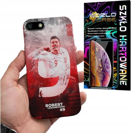 Etui Do Huawei Y5 2018 Fc Barcelona Lewandowski Piłkarskie Szkło