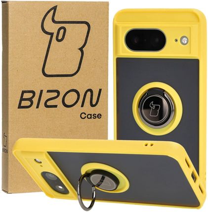 Etui Bizon Case Hybrid Ring do Google Pixel 8, żółte