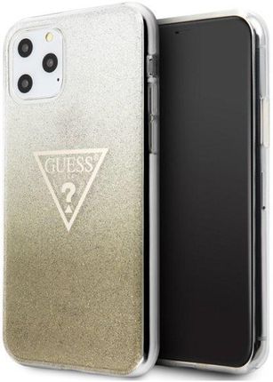 Guess GUHCN61SGTLGO iPhone 11 6,1" / Xr złoty/gold hard case Glitter Triangle