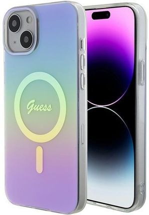 Guess GUHMP15MHITSU iPhone 15 Plus 6.7" fioletowy/purple hardcase IML Iridescent MagSafe