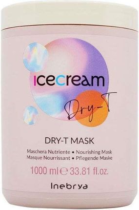 Inebrya Maska Ice Cream Dry-T Nawilżająca Do Włosów Suchych I Puszących Się 1000 ml