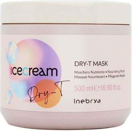 Inebrya Maska Ice Cream Dry-T Nawilżająca Do Włosów Suchych I Puszących Się 500 ml