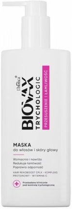 L'Biotica Biovax Trychologic Przesuszenie I Łamliwość Maska Do Włosów I Skóry Głowy 200 ml