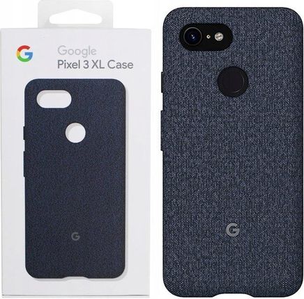Oryginalne Etui Pokrowiec Plecki Google Pixel 3 XL Niebieskie Indigo