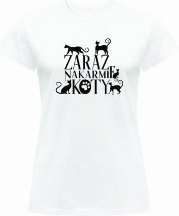 T-shirt Koszulka Damska ZARAZ NAKARMIĘ KOTY