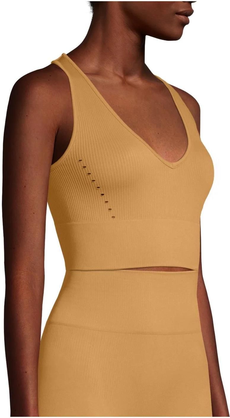 SEAMLESS FEMME V-NECK TOP