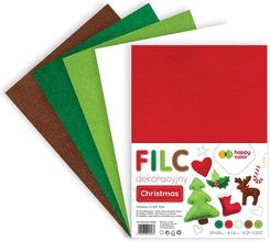 Happy Color Filc Dekoracyjny 20X30 Cm 1,5mm 5 Arkuszy Christmas 1641379563
