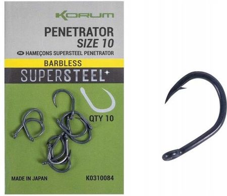 Haczyki Korum Penetrator Z Zadziorem Oczkiem Roz 12 K0310088