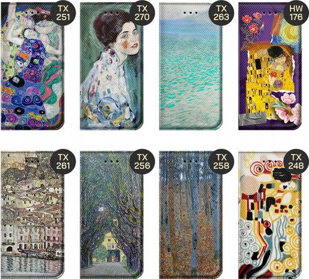 Hello Case Etui Z Klapką Do Oppo A52 Wzory Klimt Gustav Pocałunek Futerał Pokrowiec - zdjęcie 6