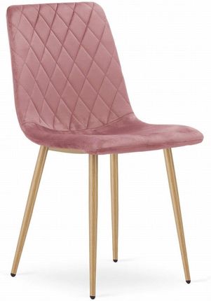 Krzesło Turin Różowy Aksamit / Nogi Drewnax2 168370