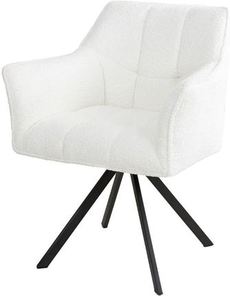 Nl Home Krzesło Doris Boucle Białe 10055
