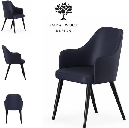 Emra Wood Design Krzesło Premium Kr 9 Tkanina Deluxe Navy 36 11459