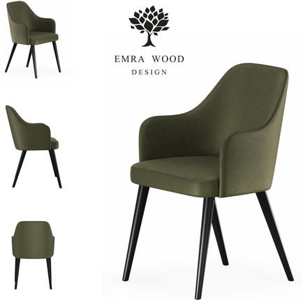 Emra Wood Design Krzesło Premium Kr 9 Tkanina Deluxe Olive 45 11475