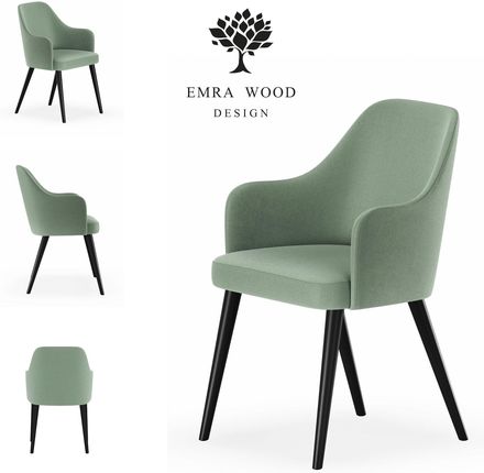Emra Wood Design Krzesło Premium Kr 9 Tkanina Deluxe Sage 43 11481