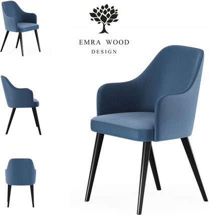 Emra Wood Design Krzesło Premium Kr 9 Tkanina Deluxe Petrol 28 11483