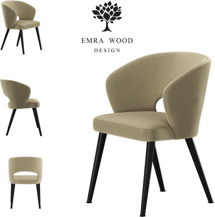 Emra Wood Design Krzesło Premium Kr 8 Tkanina Deluxe Oyster 08 11549