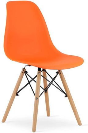 Elior Pomarańczowe Krzesło W Skandynawskim Stylu Naxin 4X 28856