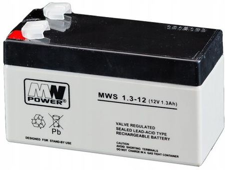 Mw Power Akumulator Bateria Agm Power Mws 1.3 Ah 12V 1,3-12 (MWS1312VMPL)