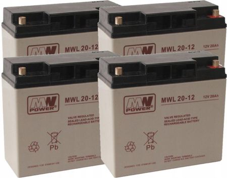 Mw Power Rbc11 Zestaw Akumulatorów Do Ups Apc 4X Mwl 20-12 (RBC114XMWL2012)