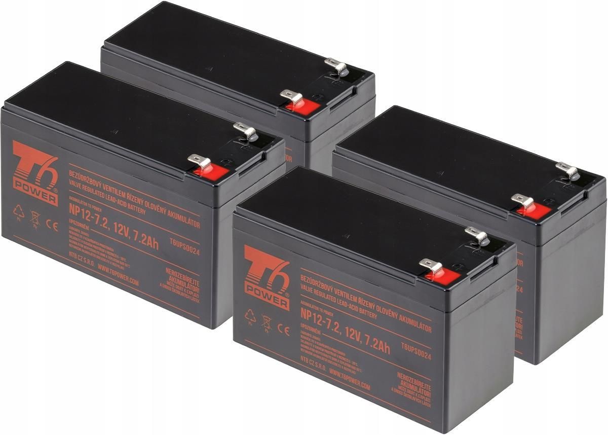 Batteria Al Piombo-Gel 12V 7.2Ah Per UPS APC Smart-UPS SUA1000RMI2U - Akku-net, Lead-Acid, Manutenzione Zero, Faston 6.4mm - 3