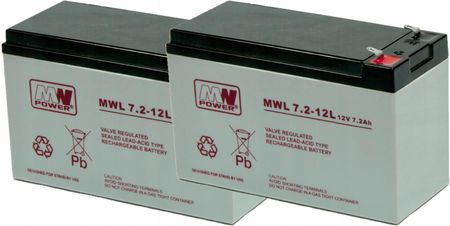Mw Power Rbc9 Zestaw Akumulatorów Do Ups Apc 2X Mwl 7.2-12L (RBC92XMWL7212L)