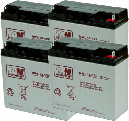 Mw Power Rbc55 Zestaw Akumulatorów Do Ups Apc 4X Mwl 18-12F (RBC554XMWL1812F)