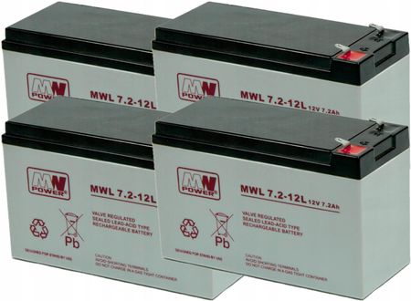 Mw Power Rbc8 Zestaw Akumulatorów Do Ups Apc 4X Mwl 7.2-12L (RBC84XMWL7212L)