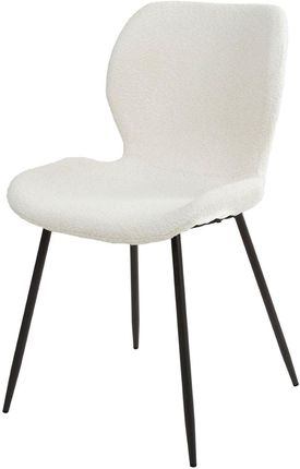 Nl Home Krzesło Silky Boucle Białe 9680