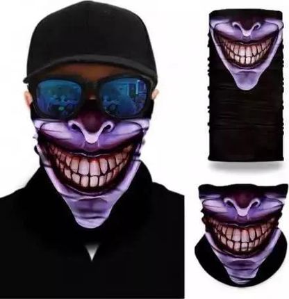 Chusta bandana antybakteryjna - fioletowy Joker - Nice Idea