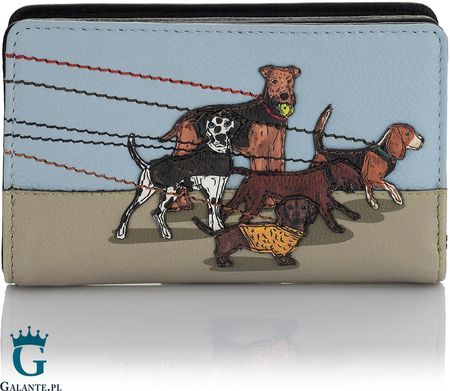 Mały skórzany portfel damski Psy na Spacerze Yoshi Y1089