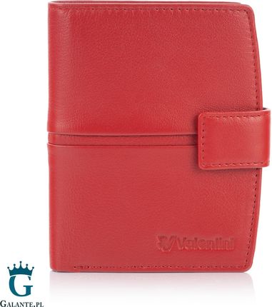 Czerwony skórzany portfel damski Valentini 185-297